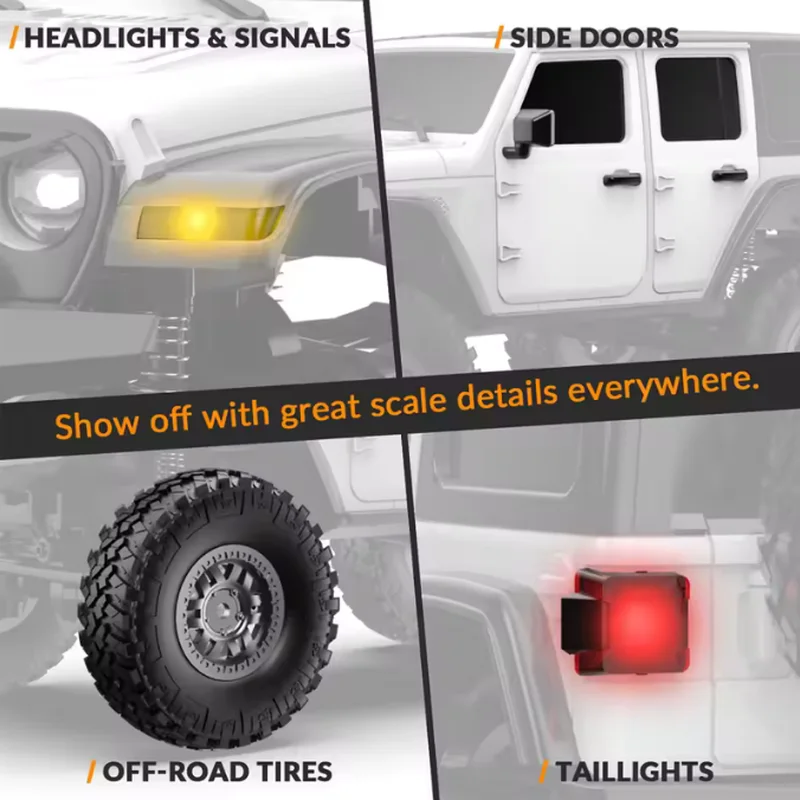 Volantexrc EXHOBBY 787-1 Two Batteries RTR 1/24 2.4G 4WD RC Car Rock Crawler LED Light Off-Road Climbing Monster Truck Vehicles 4