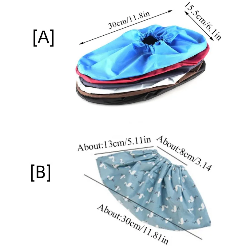 1Pair Waterproof Non-slip Shoes Covers Reusable Washable Indoor Shoes Case Keep Floor Carpet Cleaning Elasticity Shoe Protectors shoe covers