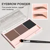 3-Shade Eyebrow Powder Palette - Long-Lasting, Waterproof and Sweat-Proof, Natural Eyebrow Powder for All Skin Types 3
