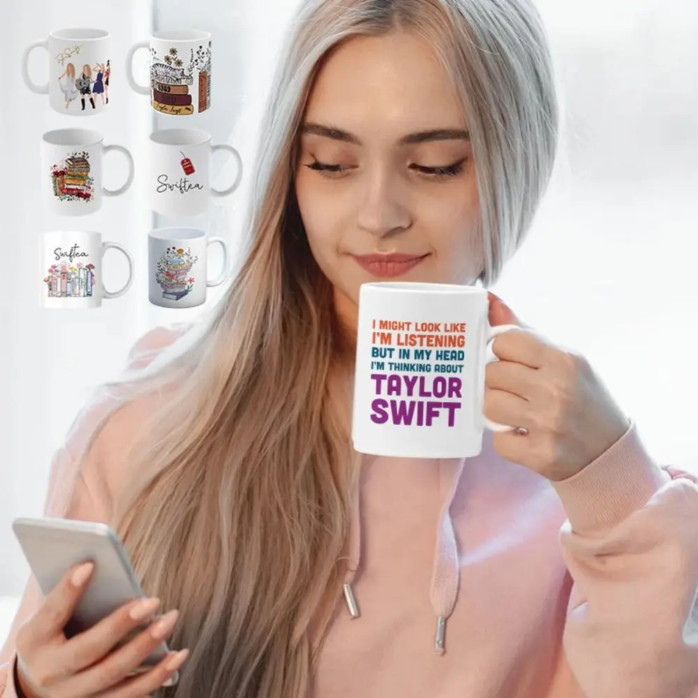 350Ml Taylor Swift Tazza Da Caffè Divertente Carino Cantante Taylor Album Novità Taylor Ceramics Tazza Da Tè Regali Per I Fan Del Cantante