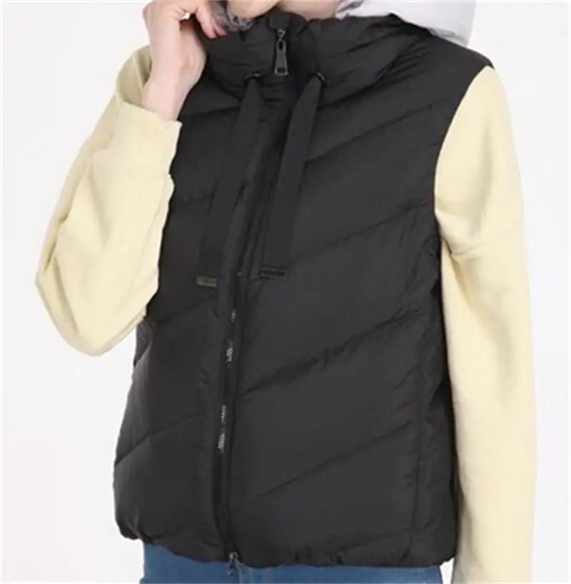 VERALBA Stylish Women's Clothing Down Jackets Natural Fluff A Short Vest Winter Coat Puffer Luxury Ladies Goose Warm 2022 2023