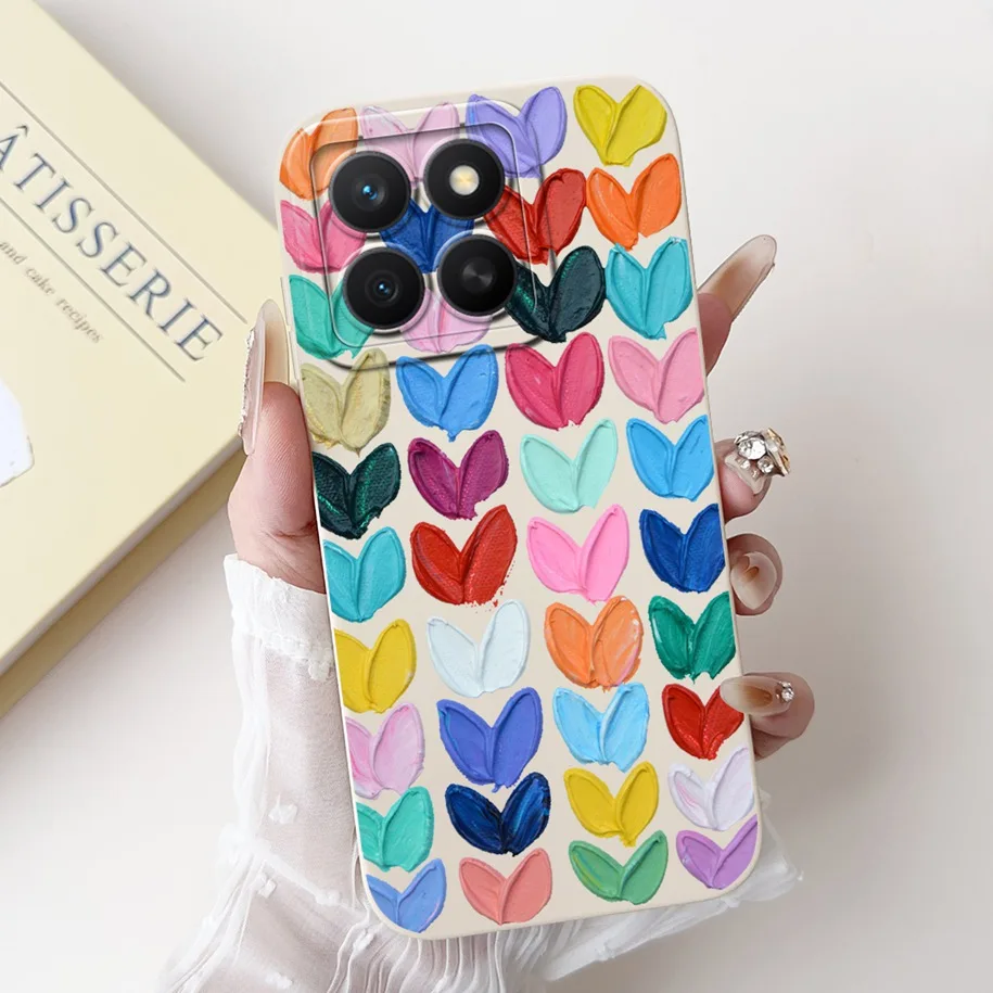 Fashion Girl Butterfly Soft Silicone Couple Phone Case Cover, Compatible with Honor X8C 2025