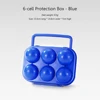 6-Grid Camping Egg Box Shockproof Egg Protection Boxes Dropproof Portable Egg Container Non-slip with Handle for Kitchen 6