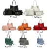 4pcs/set Ladies Leather Bag Set Polyester Shoulder Bag Handbag Messenger Bag Set 9 Colors 4