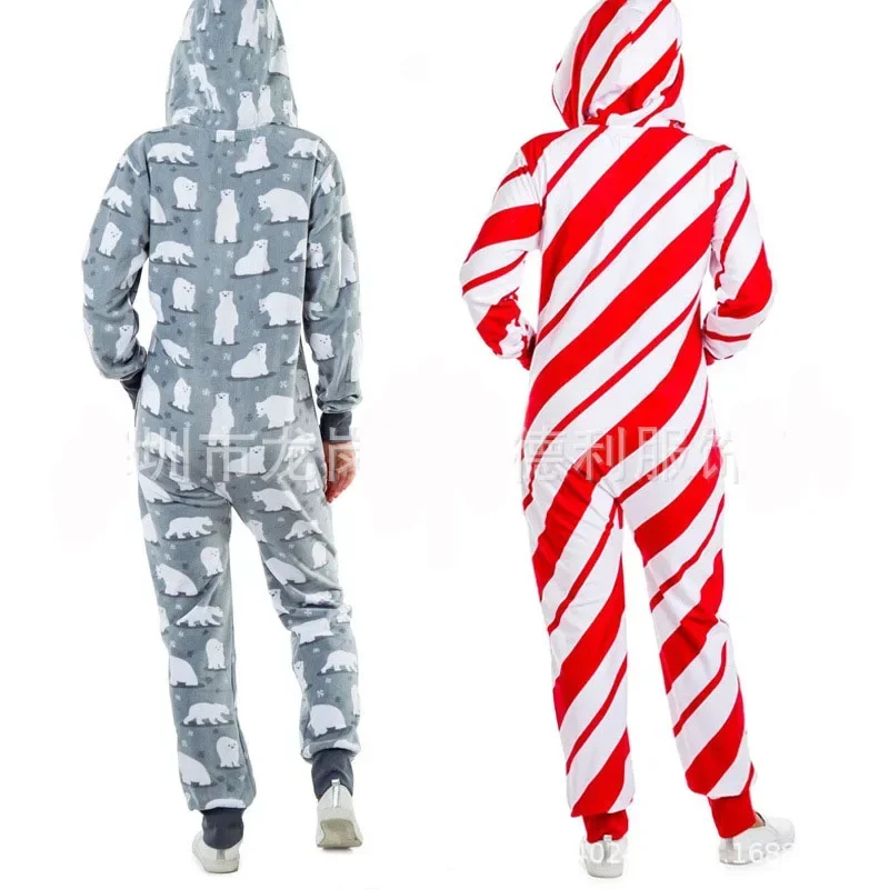 Onesies Unisex Women's Pajamas Autumn Winter Warm Costumes Man Sleepwear Cartoon Jumpsuit Female Christmas Homewear