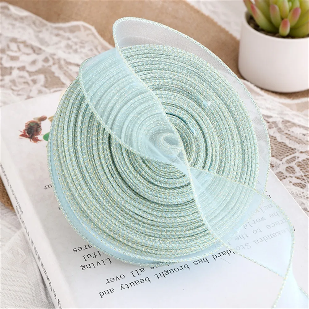 4cm verdrahtete Chiffon band schiere Organza-Bänder für Weihnachten Hochzeit Dekoration Geschenk verpackung Verpackung Bogen Kranz DIY Handwerk – Detail 13