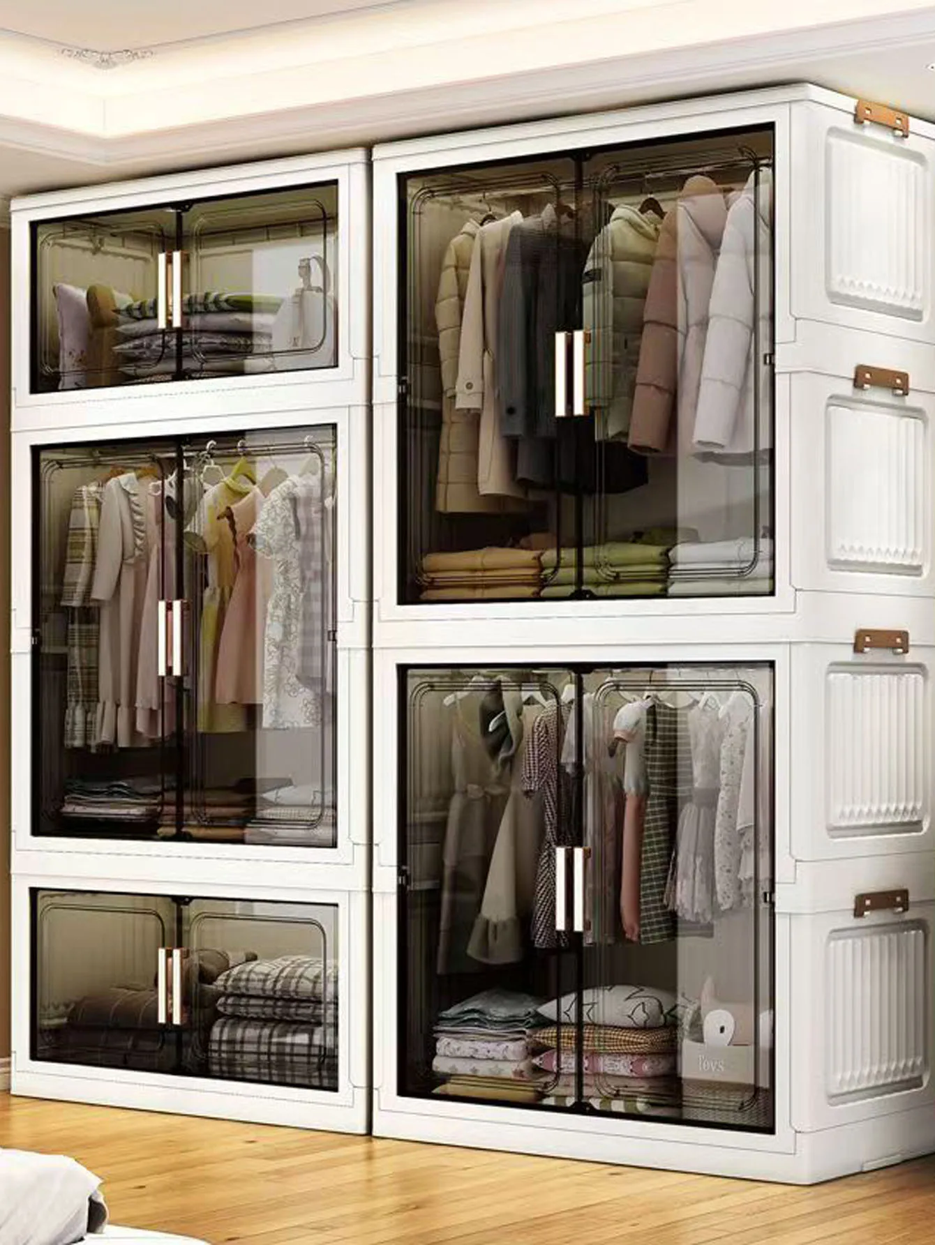 Storage Cabinet Folding Storage Box Home Living Room Toy Cabinet Storage Rack Snack Cabinet Installation Free Kitchen Storage Cabinet  Folding Storage Cabinet Organizer