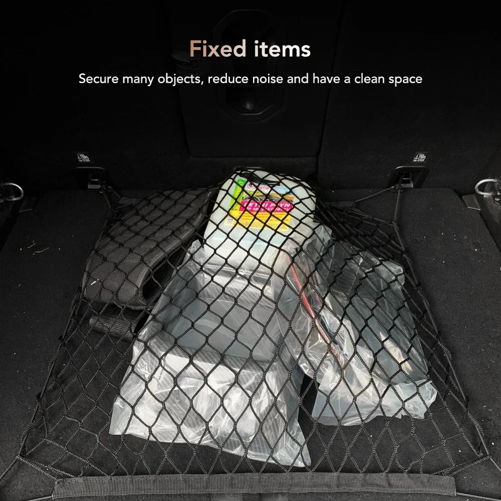 Nylon Car Rear Cargo Net Trunk Storage Organizer For Audi