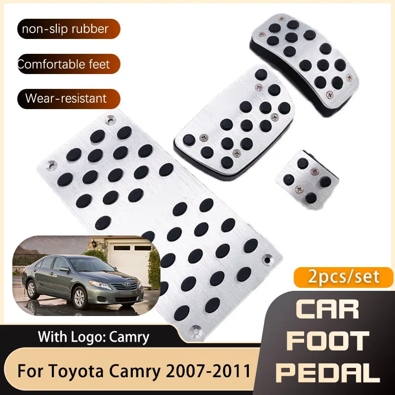 

Car Foot Pedals for Toyota Camry Daihatsu Altis Aurion 2007~2011 XV40 Fuel Brake Footrest Stainless Steel Non-slip Pedal Cover