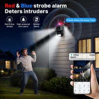Caméra IP WiFi extérieure WONSDAR à trois objectifs et triple écran, caméras de surveillance de sécurité domestique CCTV avec détection humaine IA et audio ICSEE 6