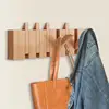 Wood Wall Coat Rack Clothes Organizer Piano Keys Clothes Dress Hanger Shelf Hat Backpack Dressing Rooms Storage Hanger Space 5