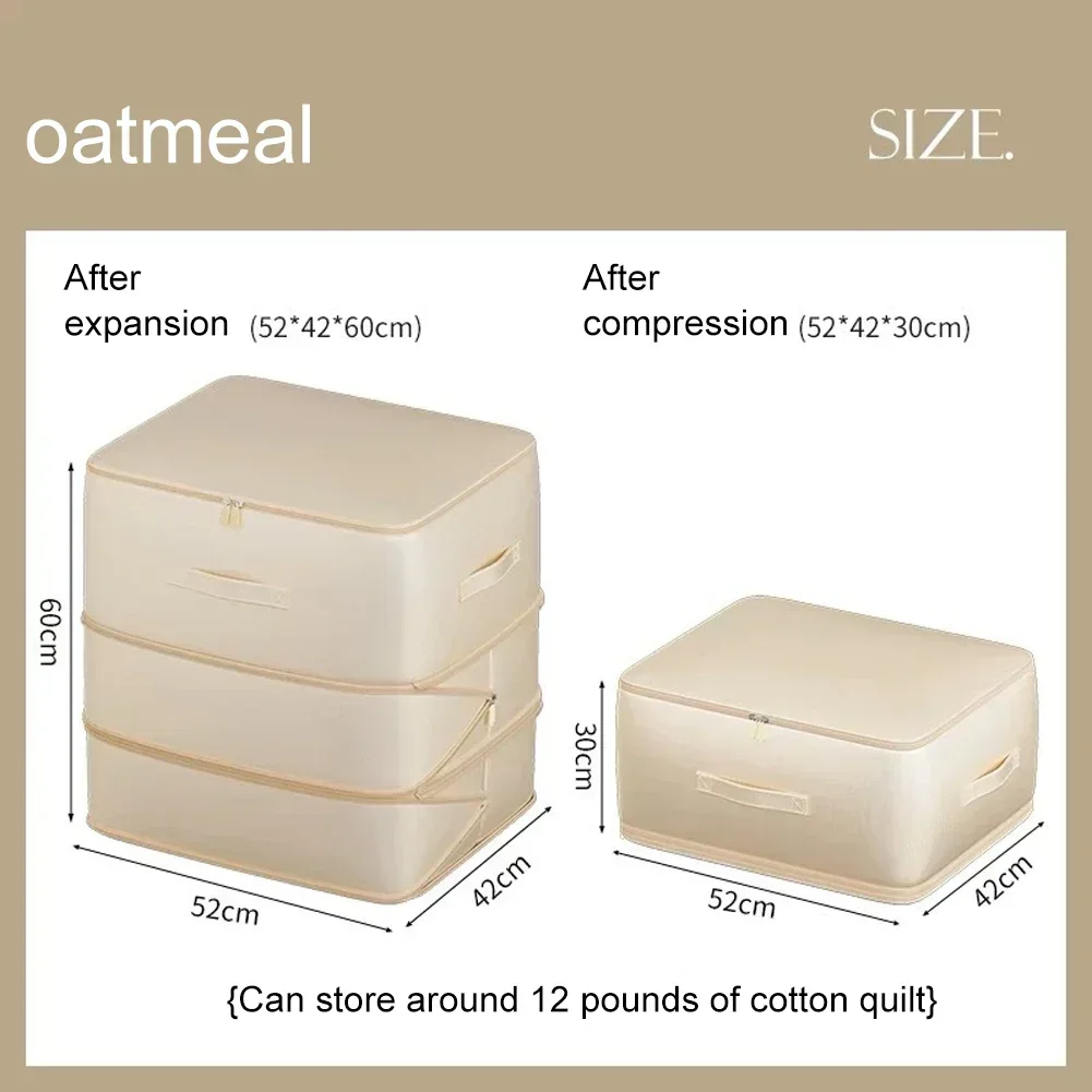 Ultra Space Saving Self Organizer Condense Duvet Storage Bag For Blankets Bedding Foldable Storage Bag For Moving Traveling 6