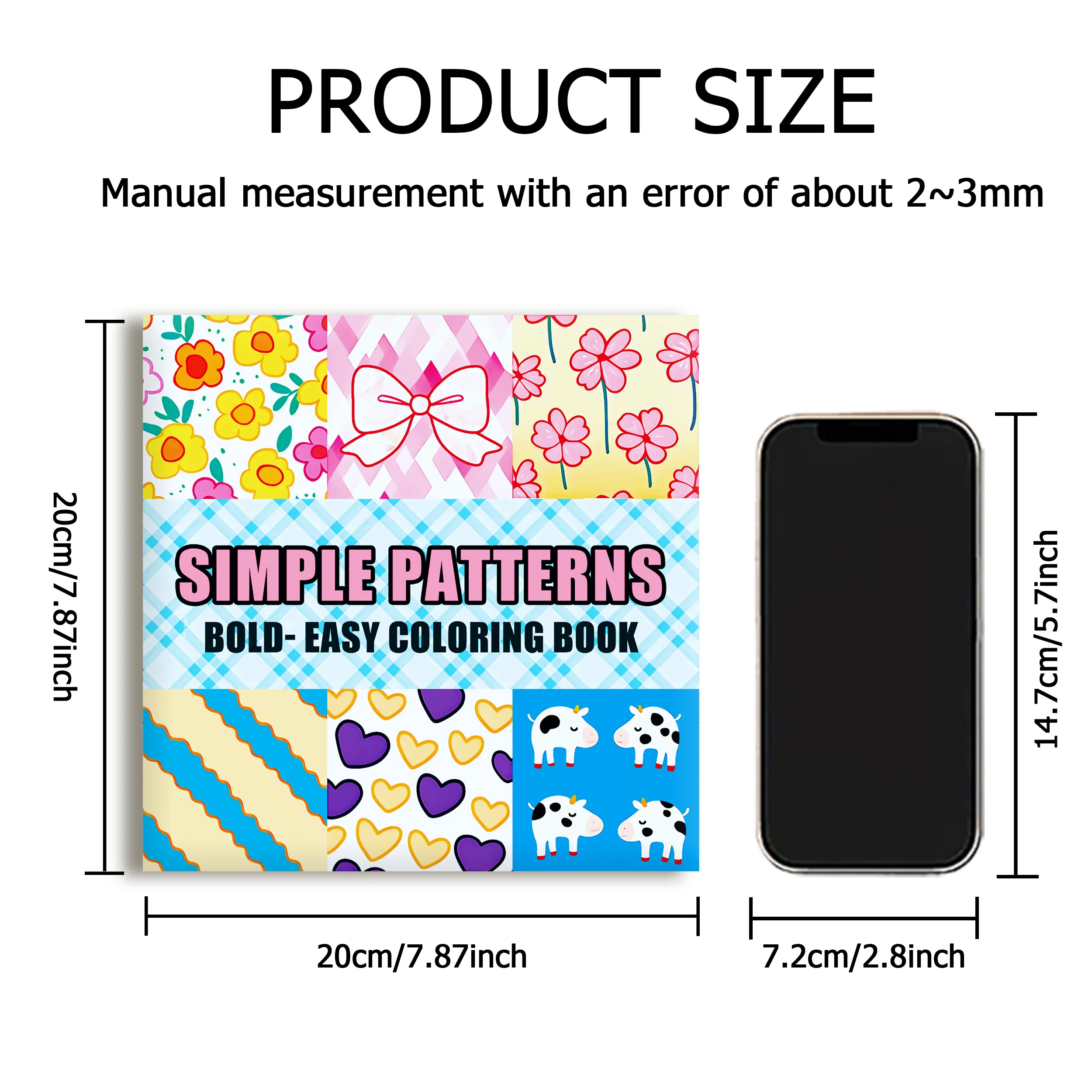 SIMPLE PATTERNS Bold-easy Patterns Coloring Book for Adults Cute Drawing Book Perfect Gift for Party and Birthday 3