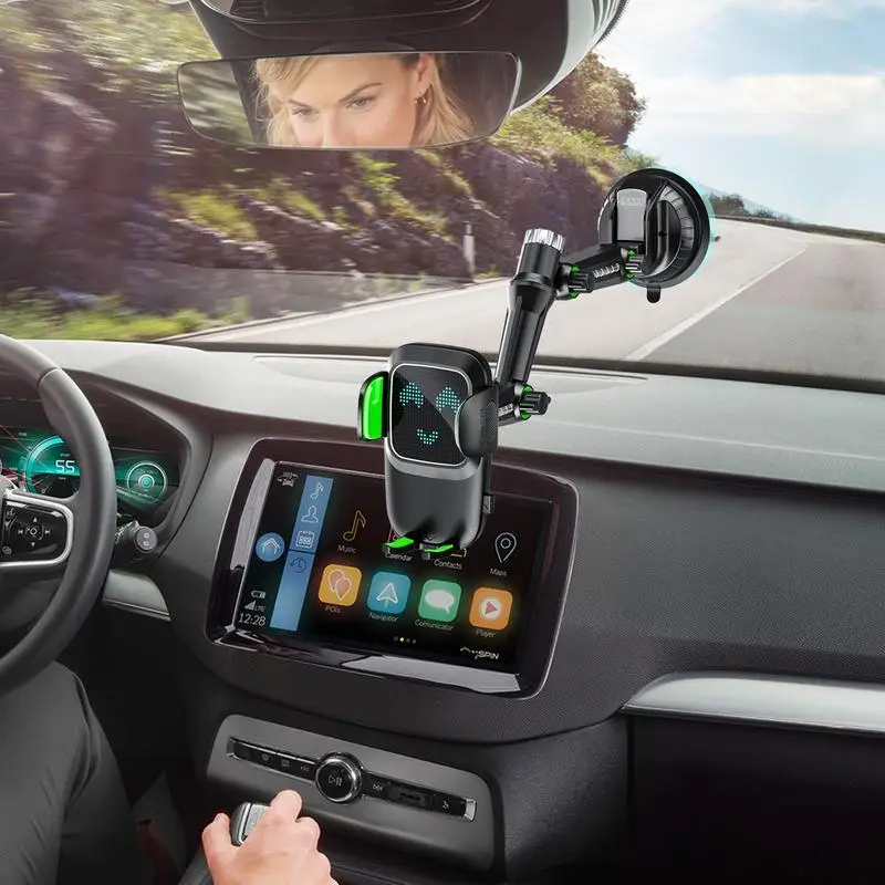 

Windshield Car Phone Mount 360-Degree Rotatable Phone Mount With Suction Cup Universal Phone Support With Extended Arm Holder