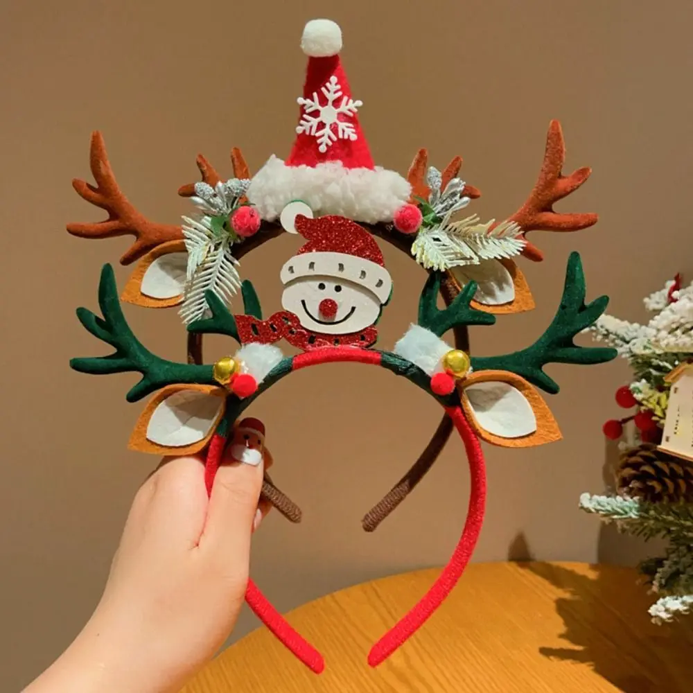 

Рождественская повязка на голову Elf, Санта-Клаус, снеговик, искусственная Женская повязка на голову, Рождественский эльф, повязка на голову для девушек