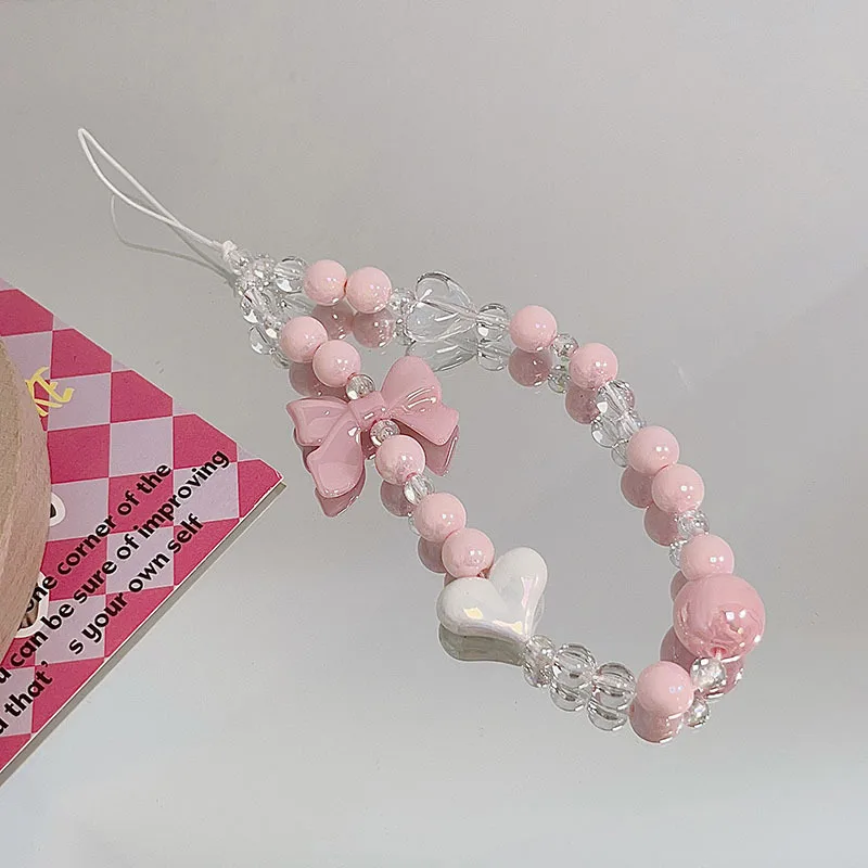 Charming Crystal Bracelet Phone Strap – Colorful Kawaii Accessory