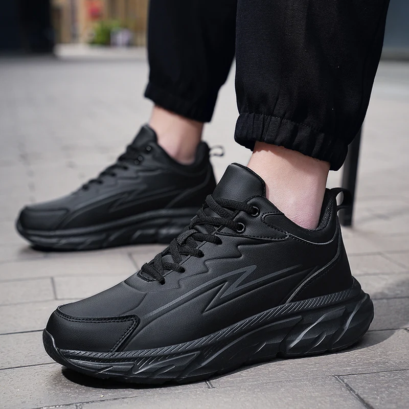 

Новинка 2023, зимние мужские кроссовки на массивной подошве, водонепроницаемая мужская спортивная обувь, теплая короткая плюшевая Обувь На Шнуровке Comfortale, Мужская Вулканизированная обувь