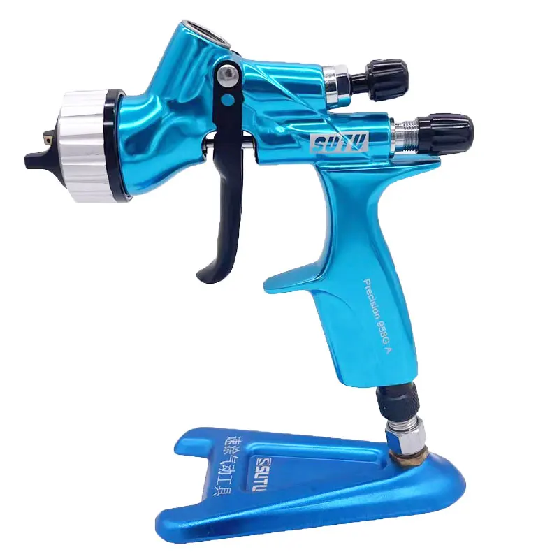 SUTU 95 Series With Pot Spray Gun 1.3MM Nozzle Oil/Water Based Air Paint Spray Guns Painting Gun Airbrush High Quality