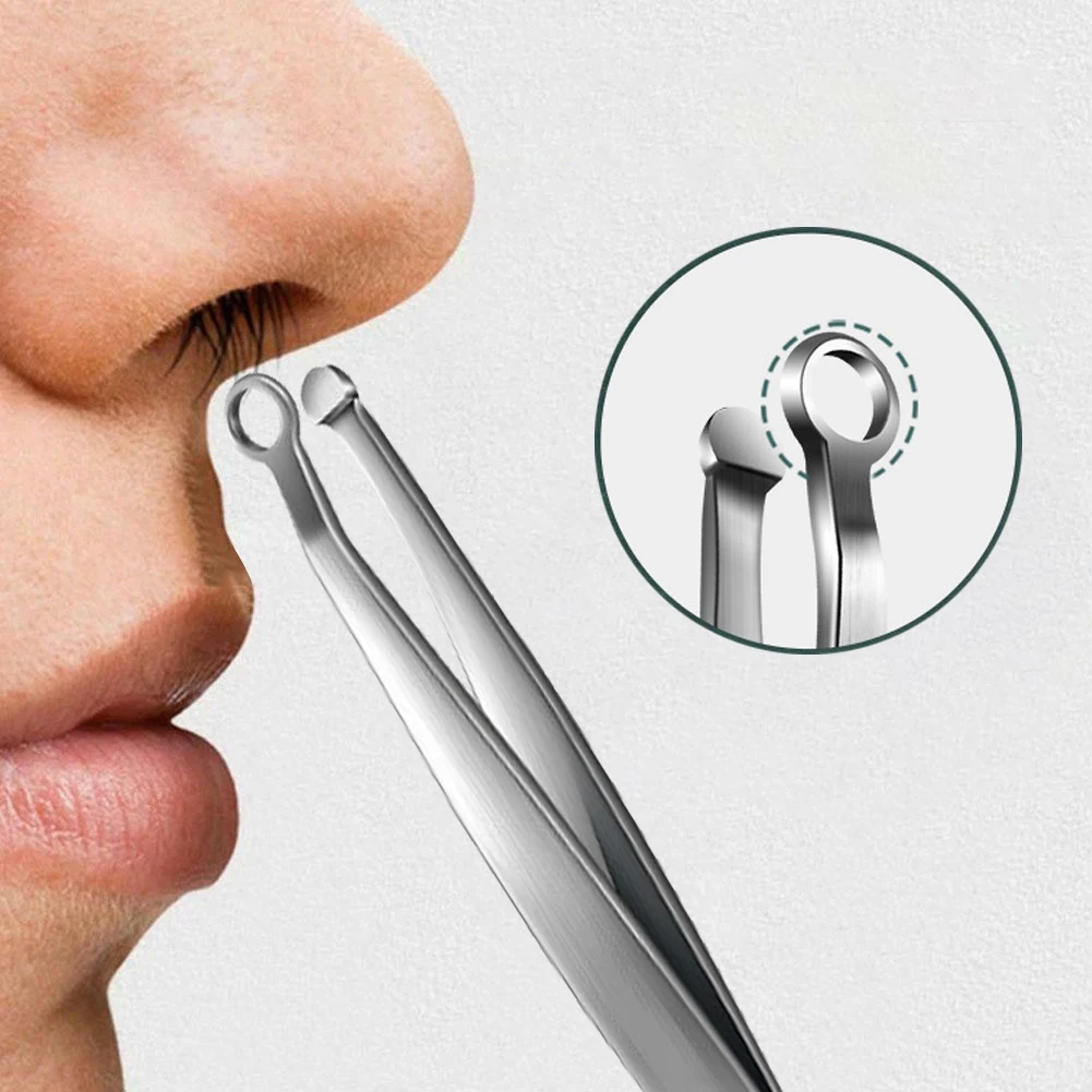 UniversalNoseHairTrimmingTweezersRoundHeadNoseHairClippers