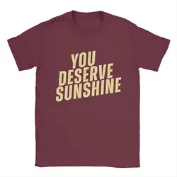 Men's You Deserve Sunshine Cotton Graphic Tee - Short Sleeve - XXXL (Burgundy)