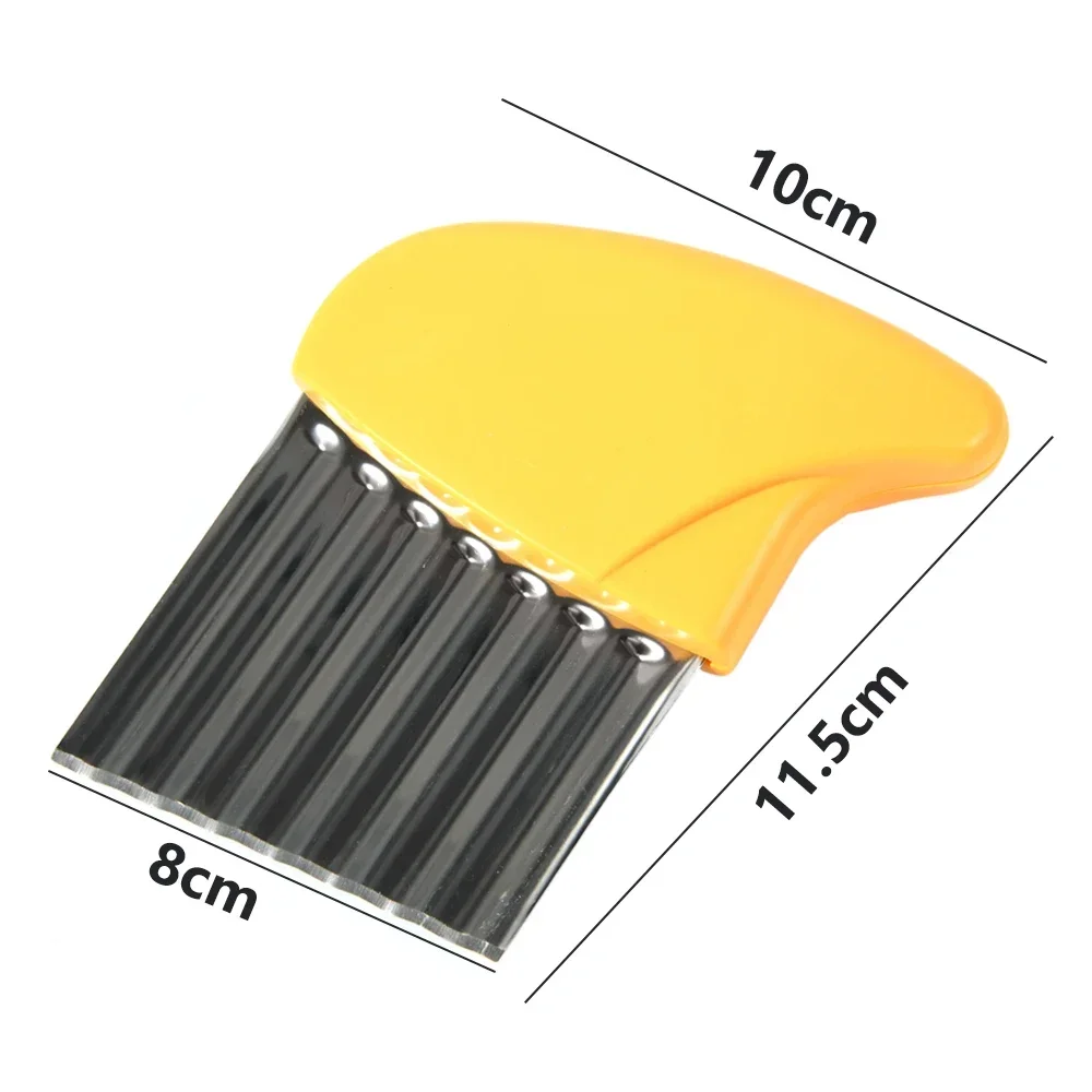 Stainless Steel Vegetable Potato Carrot Wavy Cutter Potato Chips Corrugated Wave Knife Kitchen Wrinkled French Fries Tool Gadget