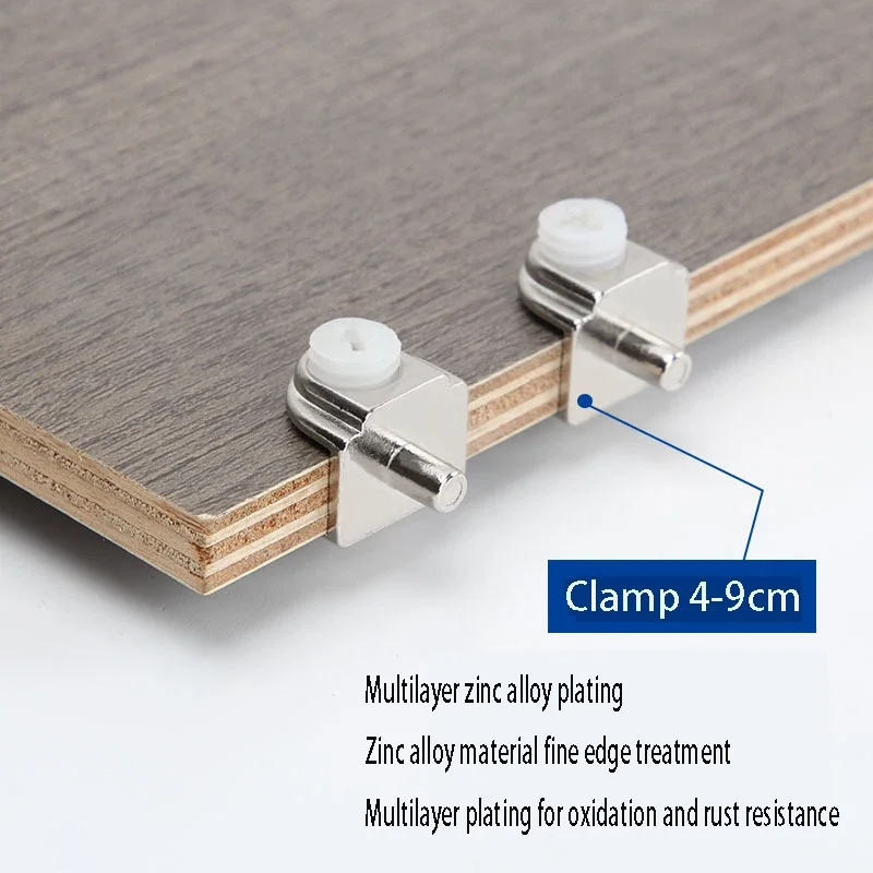Bathroom Glass Partition Bracket with Pin Board Fixed Fish Mouth Clamp 5-9mm Thick Zinc Alloy Adjustable Partition Glass Clamp