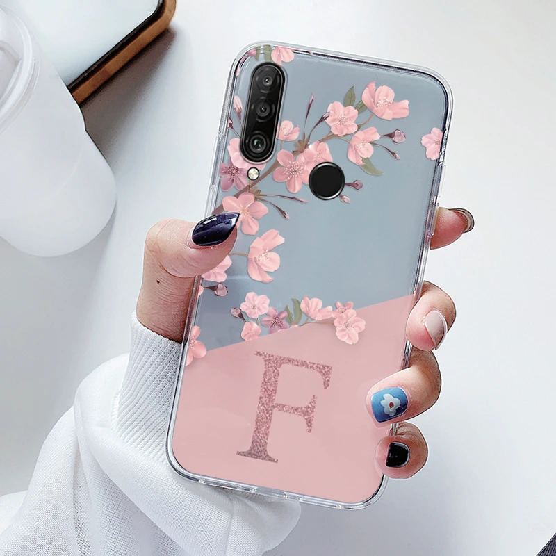 Soft Slim Luxury A-Z Letter Transparent Bumper Back Cover Case
