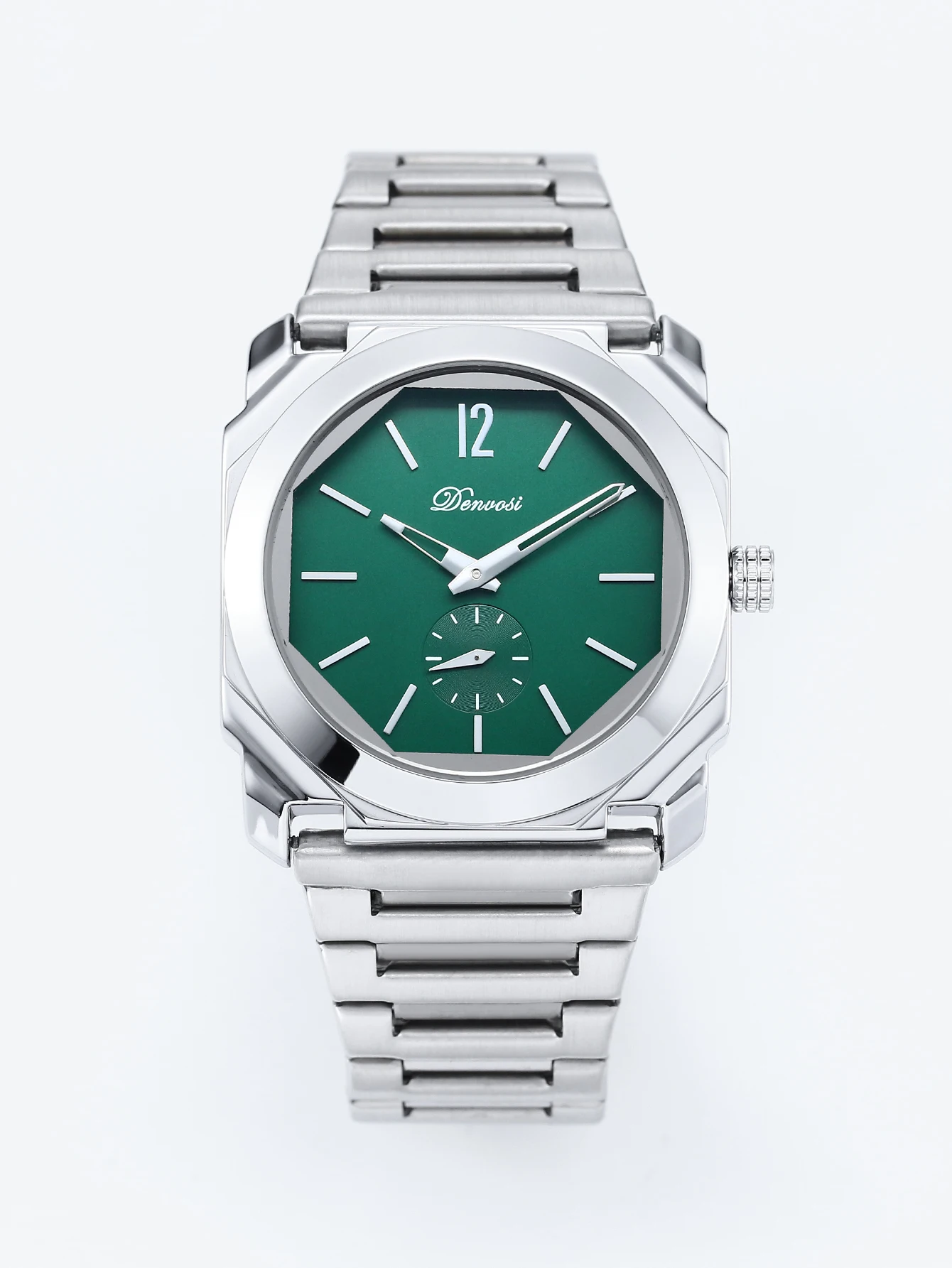 Men's Luxury Octagon Dial Stainless Steel Minimalist Wristwatch