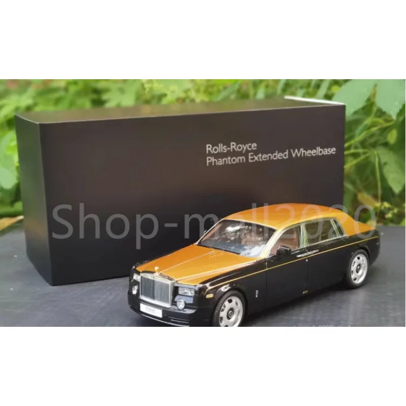 

KYOSHO 1/18 For Rolls Royce Phantom Model Extended Edition Golden Cap Alloy Static Diecast Car Model Toys Display Collection