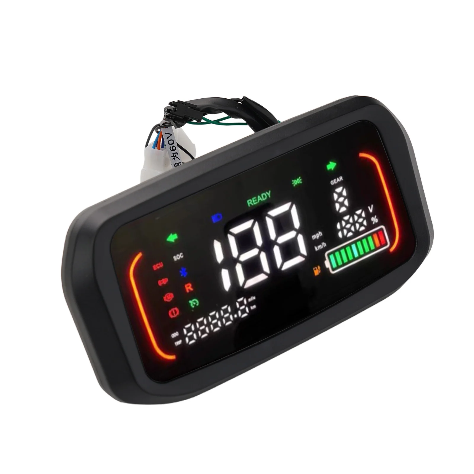 

1 LCD Display Meter Control Panel Electric Bicycle Motor Meter Multi Functional Scooter Universal W/ Bracket 250g