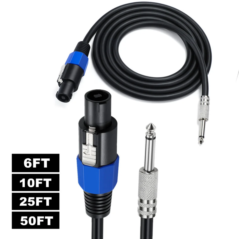 Cavo 30 Cm Cavo Audio Mono Da 6,35 Mm | Adattatore Maschio/Femmina