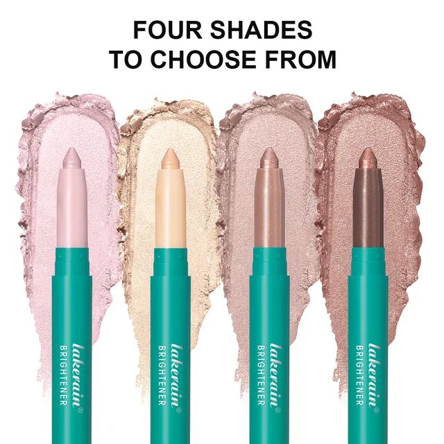 Eye Shadow Lying Silkworm Highlighter Pen Eyes Makeup Pink Pearl High-gloss Brightening Glitter Eyeshadow Stick with Sharpener