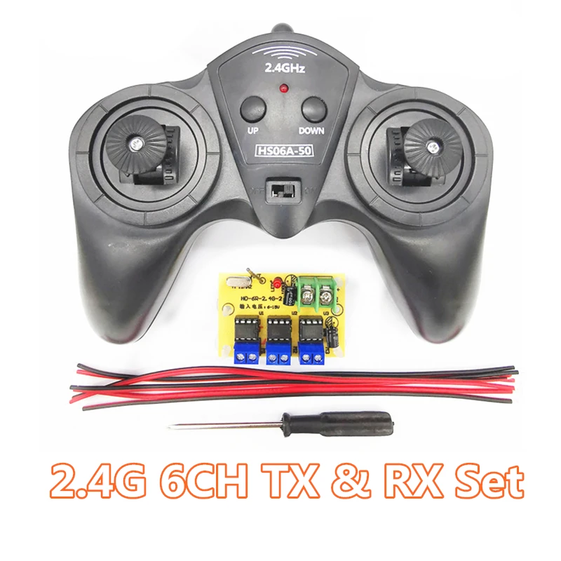HS06A 50 HS06B 50 2.4G 6CH Radio Transmitter with 1.2A/ 5A Receiver Board Set for RC Toy Car