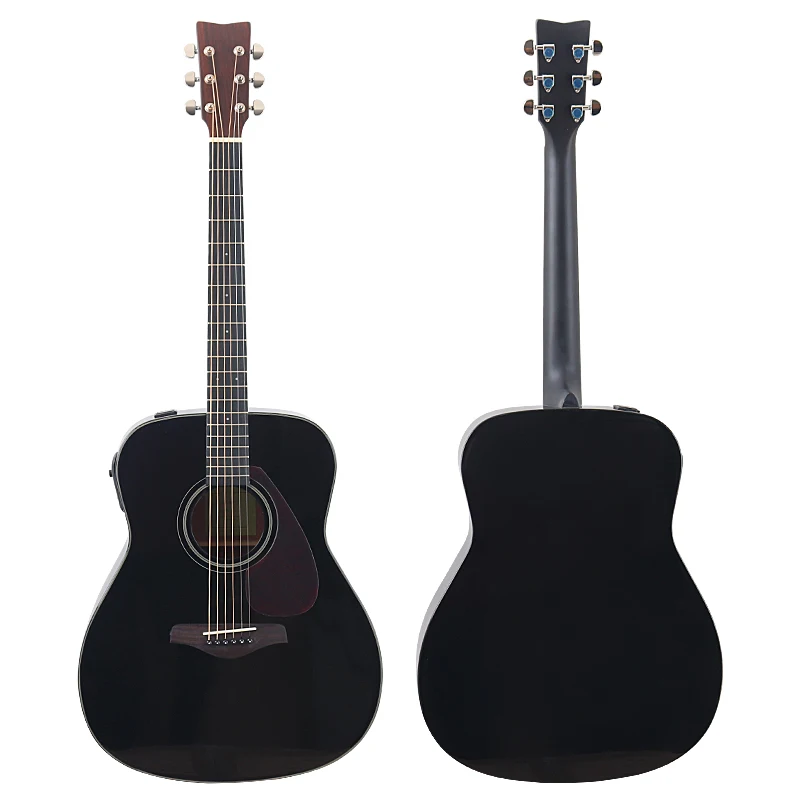 

In Stock 41 Inch Electric Acoustic Guitar 6 Strings Solid Wood Top Folk Guitar High Gloss With EQ Free Bag