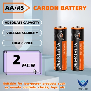 2PCS 1.5V AA/#5 Disposable Carbon Dry Battery for Led Light Toy Mp3 Camera Flash Razor CD Player Wireless Mouse Keyboard