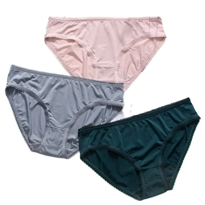 RUIN JS04 3pcs/lot Women's sexy lace panties crotch of cotton breifs girls underwear seamless ultra-thin underwear