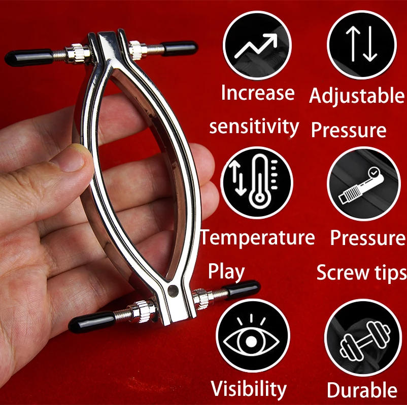 Pussy Clamps Opens Up Labia Lips Vaginal Expander Expose Clit Vagina Expansion Clitoris Clip Slave Sex Toys Couples BDSM vagina speculum