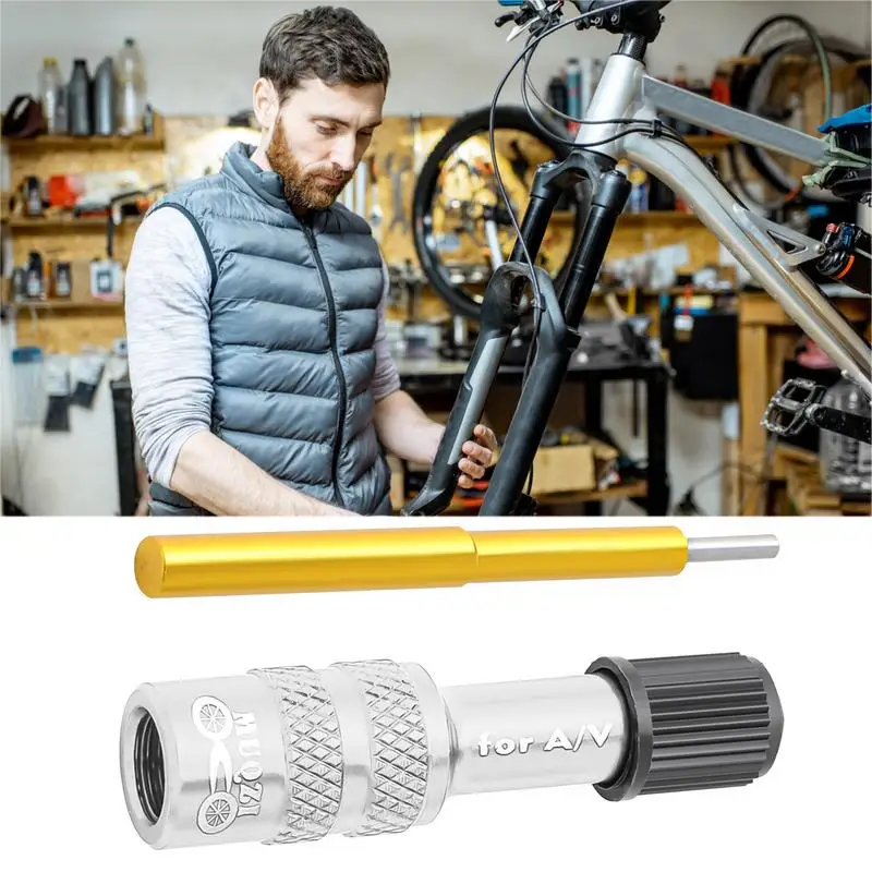Adattatore Valvola Bici (Dunlop A Auto) – XAMERO Argento, Converti La Valvola Della Bici In Valvola Auto + Anello Tenuta