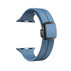Versatile Magnetic Silicone Sports Strap - 38mm 40mm 41mm (Premium blue)