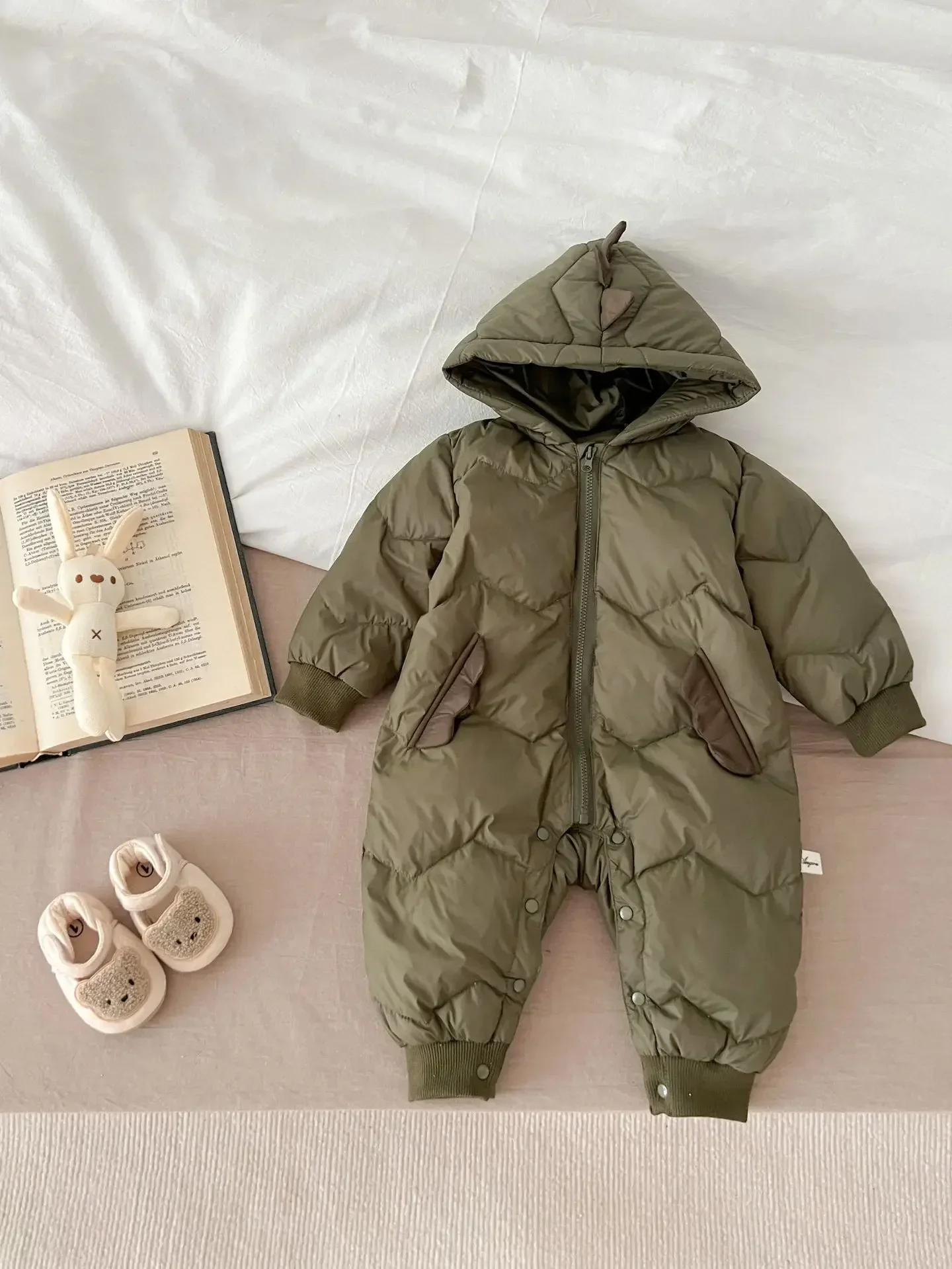 winter Newborn Infant Baby Boys and Girls Romper Down Jackets Romper White Duck down Onepiece Kids Fashion Baby clothing