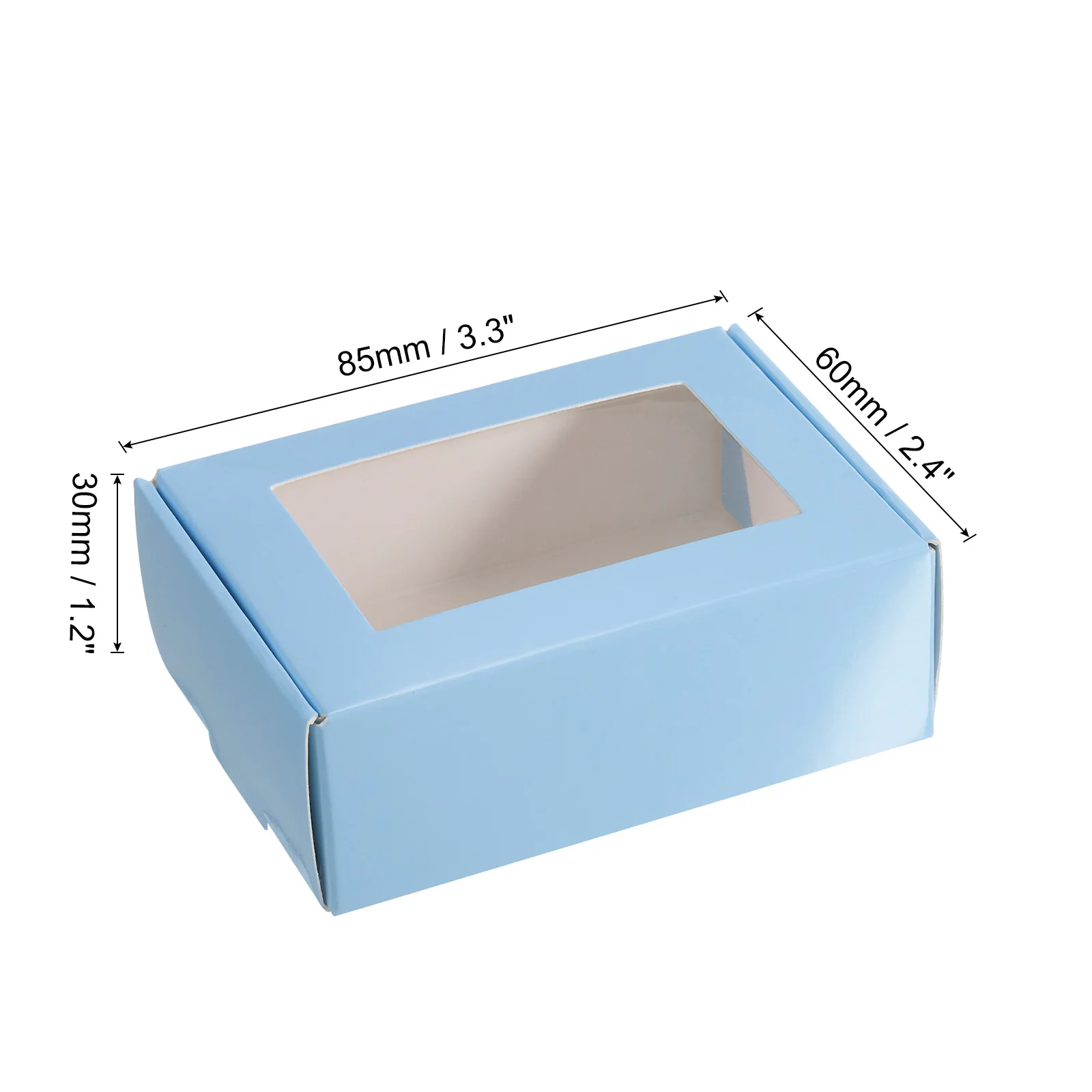 30-Pack Paper Soap Boxes with Transparent Window, Rectangle Foldable Packaging Holders ... - SKU PSB01028 - UGI Packaging