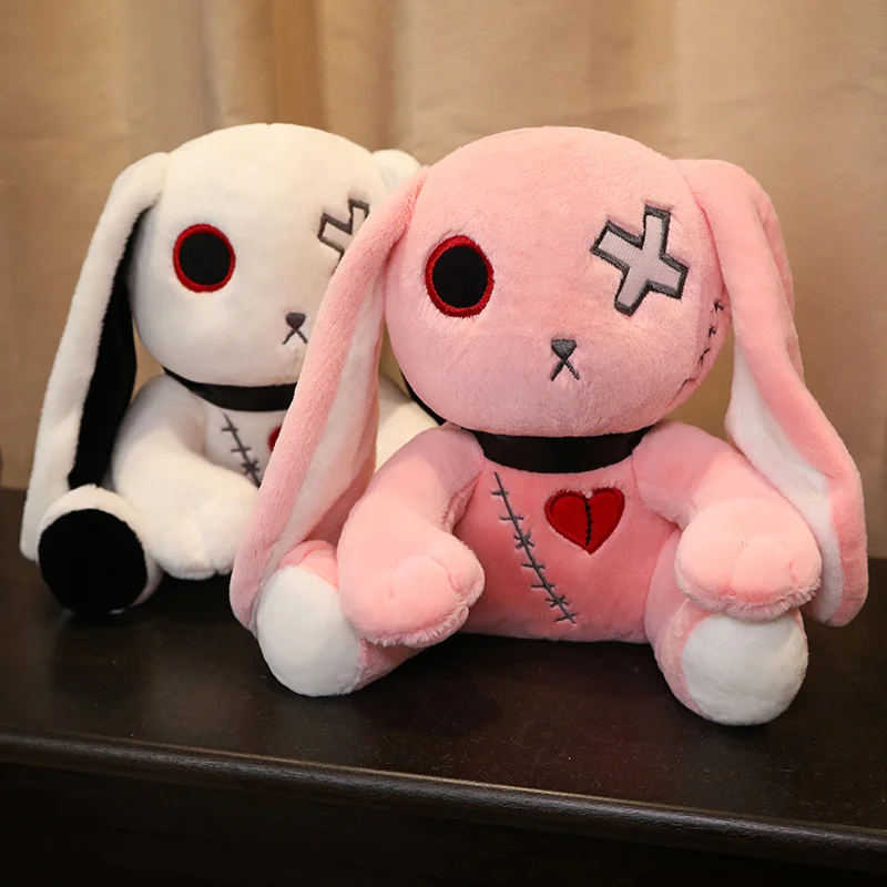 Dark Series Rabbit Plush Toy Stuffed Doll Gothic Rock Halloween