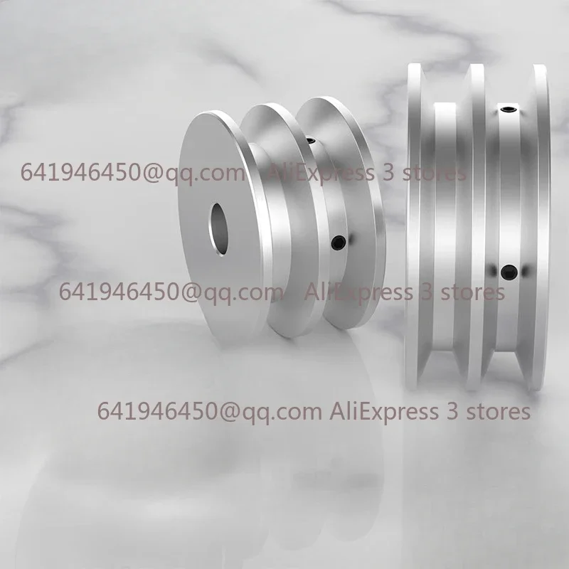 Poleas Para Tendedero Double V-Groove Aluminum Drive Pulley For A-Section V-Belt Pulleys OD 40-100mm Poleas Tendedero