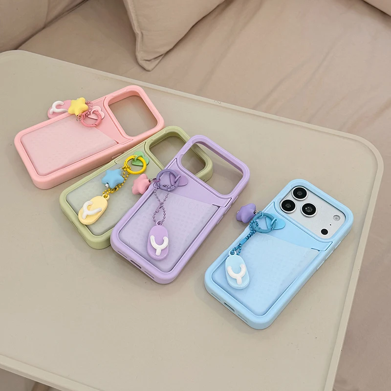 Stylish Creative Card Holder Bag Phone Case with Large Pocket Storage Back Cover