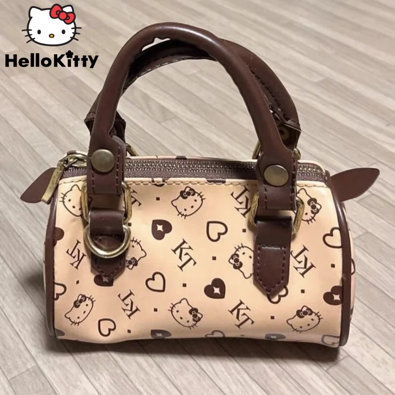 Bolsa-impressa-Sanrio-Hello-Kitty-para-mulheres-bolsa-marrom-vintage ...