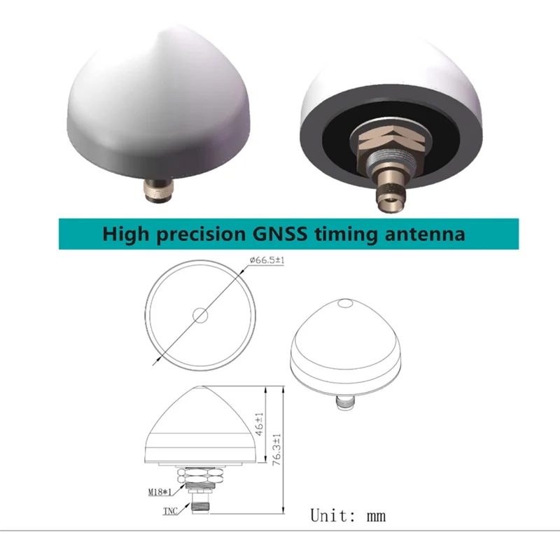 스몰 사이즈 고정밀 네비게이션 타이밍 GNSS 안테나, Zed-F9P RTK GPS 안테나, GPS 글로나스 갈릴레오 GNSS L1 용, 신제품