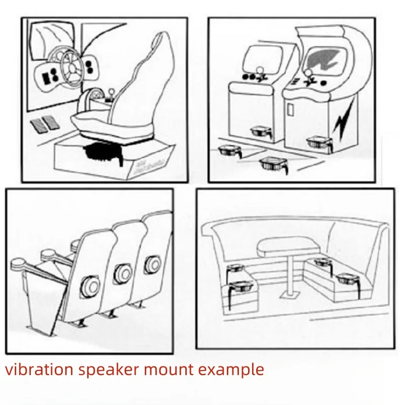 Sounderlink Tactile Shaker vibration speaker 50W/100W High Power Bass Transducer for Gaming/Home Theater/VR 20-80Hz 6