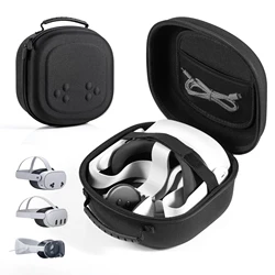 Durable VR Headset and Controllers Hard Carrying Case (Black)