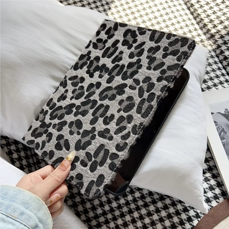 Leopard Print Plush Texture Tablet Case