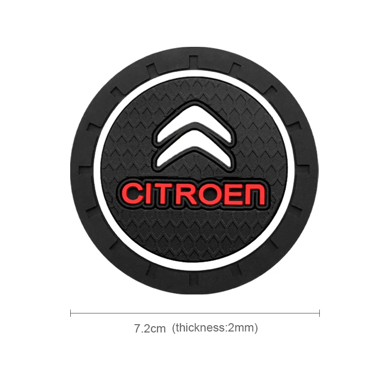 2Pc Car Coasters Water Cup Slots Non-Slip Mat Water Cup Pad For Citroen C2 C3 C4 C5 C6 C1 DS3 DS4 DS5 Xsara Berlingo Accessories cup holder coasters car coaster pads